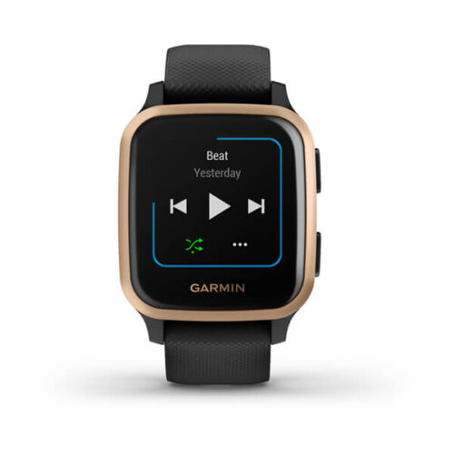 ساعت گارمین venu sq Music Rose gold black