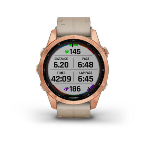 ساعت گارمین fenix 7s Sapphire Solar Leather
